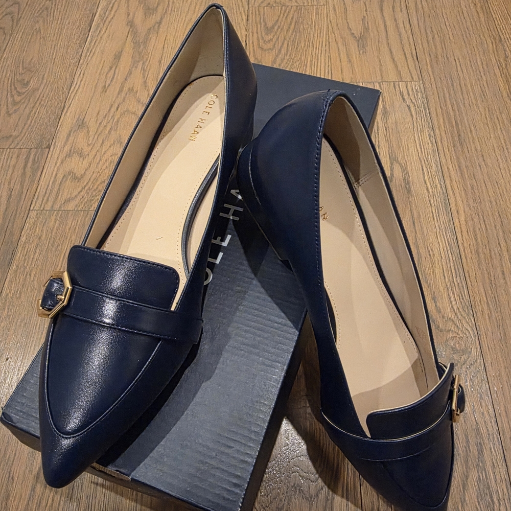 BRAND NEW Cole Haan Women's Blue Loafers - Picture 6 of 8